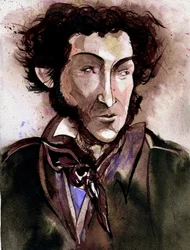 Alexander Pushkin - caricatura del poeta y escritor ruso
